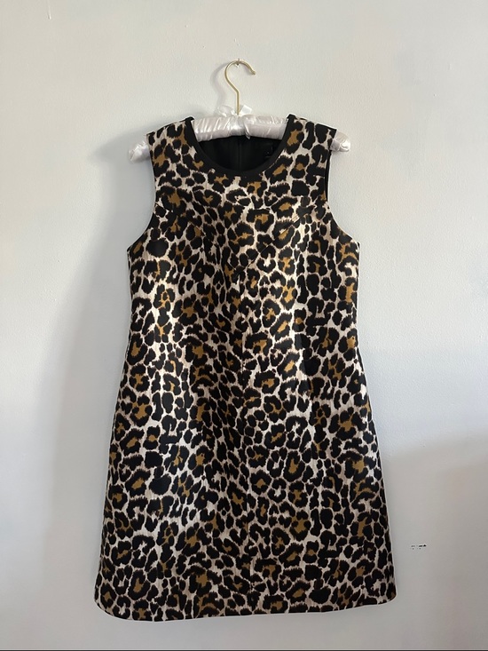 J. Crew Dresses & Skirts - J. Crew Leopard Print Sleeveless Dress 4